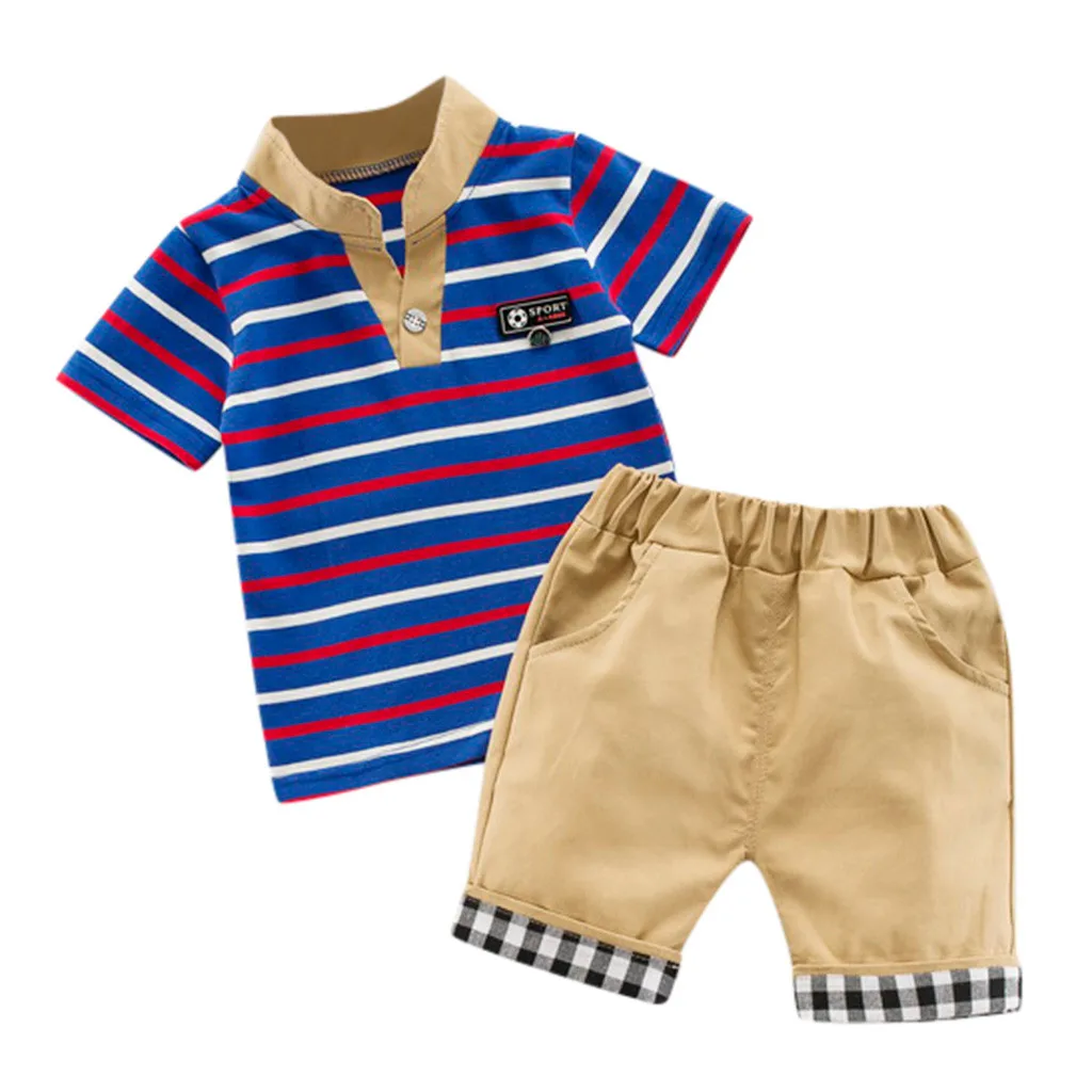 Summer Cute Original Kid Baby Boy Gentleman Tops T-Shirt + Plaid Shorts Outfit Set Clothes Abito in cotone a maniche corte#28
Summer Cute Original Kid Baby Boy Gentleman Tops T-Shirt + Plaid Shorts Outfit Set Clothes Abito in cotone a maniche corte#28