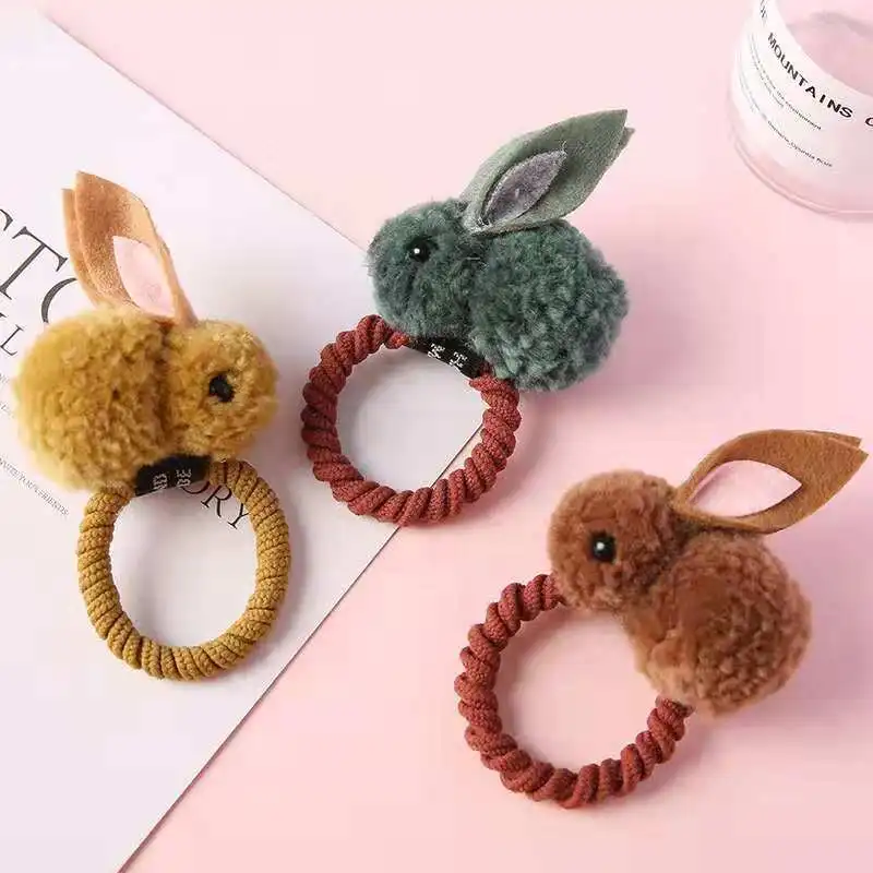Cartoon Cute Ball Plush Rabbit Bunny Hair ring Female tie rope Headwear Elastic Rubber Band Hair Rope Children Hair Accessories
Cartoon Cute Ball Plush Rabbit Bunny Hair ring Female tie rope Headwear Elastic Rubber Band Hair Rope Children Hair Accessories