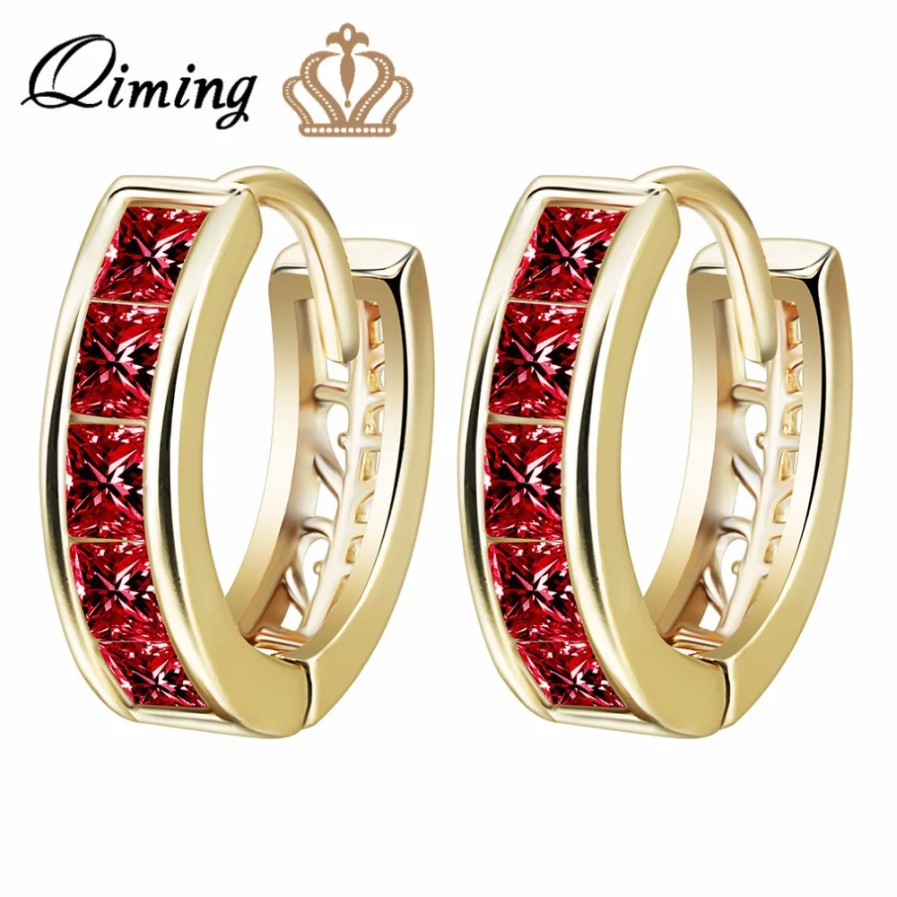 QIMING Popular American And European Earrings Elegant White Crystal Zirconia Hoop Earrings for Women Girls Wedding Gift Jewelry
QIMING Popular American And European Earrings Elegant White Crystal Zirconia Hoop Earrings for Women Girls Wedding Gift Jewelry