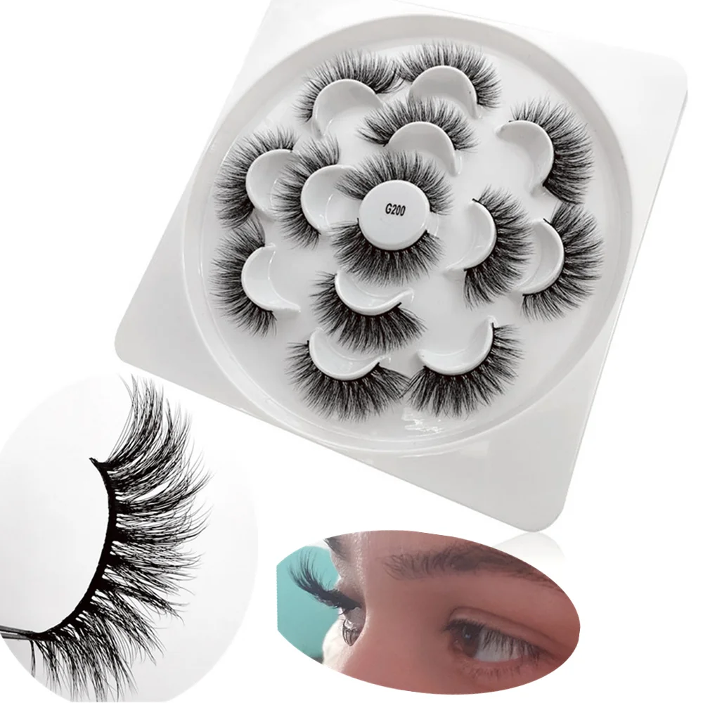 7 Pairs/Box Winged 3d Mink Lashes Natural Long False Eyelashes Dramatic Volume Makeup Fake Eyelash Extension for Eyes Beauty 
7 Pairs/Box Winged 3d Mink Lashes Natural Long False Eyelashes Dramatic Volume Makeup Fake Eyelash Extension for Eyes Beauty