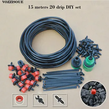 DIY Drip Irrigation System Automatic Watering Irrigation Systems Micro Drip Garden Hose Watering Kit with Adjustable Drippers
DIY Drip Irrigation System Automatic Watering Irrigation Systems Micro Drip Garden Hose Watering Kit with Adjustable Drippers