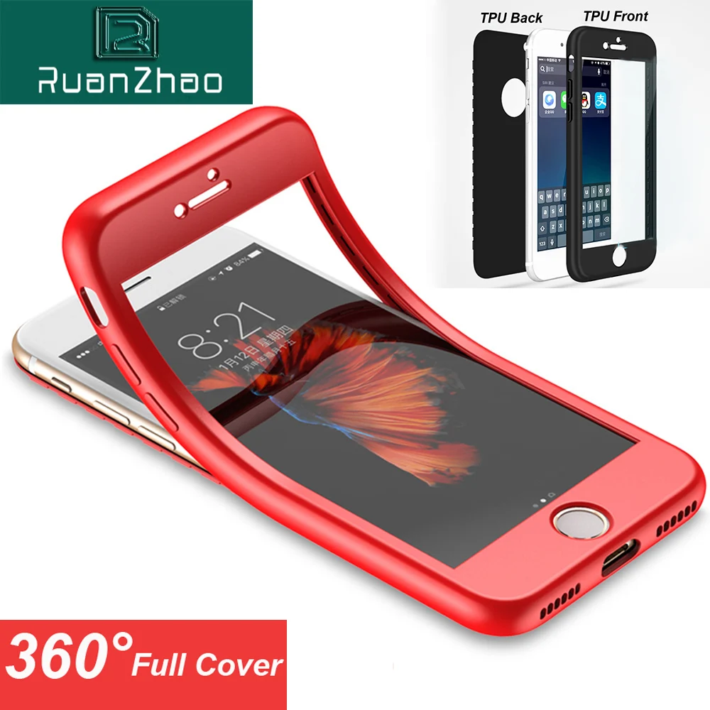 For iPhone x 8 7 plus 6 plus Cover 360 Degree Soft TPU Silicon Case for iPhone X Case 6 6s plus 7 8 Plus Silicone Full Caqa
For iPhone x 8 7 plus 6 plus Cover 360 Degree Soft TPU Silicon Case for iPhone X Case 6 6s plus 7 8 Plus Silicone Full Caqa