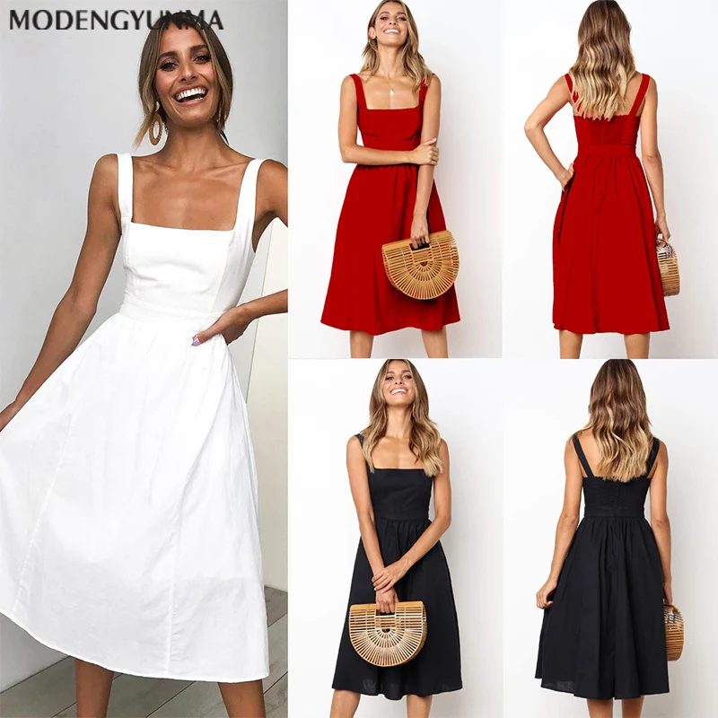 Classic Vest Dress Women Back Split Dress 2019 Summer New Fashion Sleeveless Vest Tanks Slim Bodycon Strap Party Dresses
Classic Vest Dress Women Back Split Dress 2019 Summer New Fashion Sleeveless Vest Tanks Slim Bodycon Strap Party Dresses