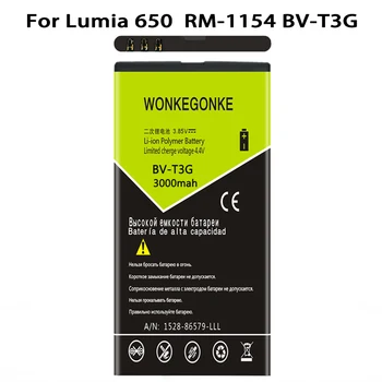 WONKEGONKE BV-T3G BVT3G Li-ion Phone Battery for Nokia Microsoft Lumia 650 RM-1154 BVT3G mobile phone Batteries Bateria
WONKEGONKE BV-T3G BVT3G Li-ion Phone Battery for Nokia Microsoft Lumia 650 RM-1154 BVT3G mobile phone Batteries Bateria