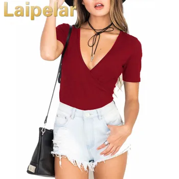 Laipelar Women Bodycon Bodysuit V Neck Short Sleeve Bandage Jumpsuit Romper Leotard Top Sexy Women Bodysuits Rompers
Laipelar Women Bodycon Bodysuit V Neck Short Sleeve Bandage Jumpsuit Romper Leotard Top Sexy Women Bodysuits Rompers