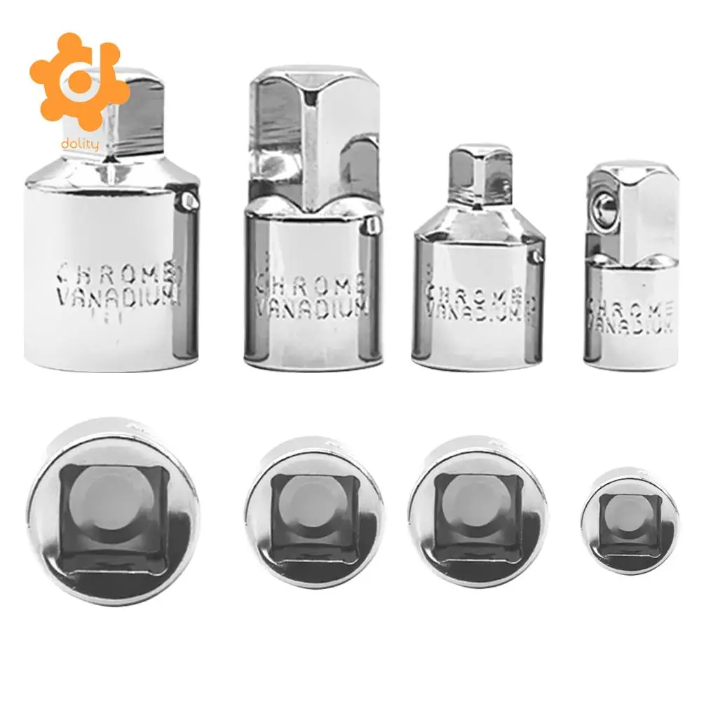 4pcs 1/4'' 3/8'' 1/2'' Chrome Vanadium Sleeve Swivel Connectors Tool Part