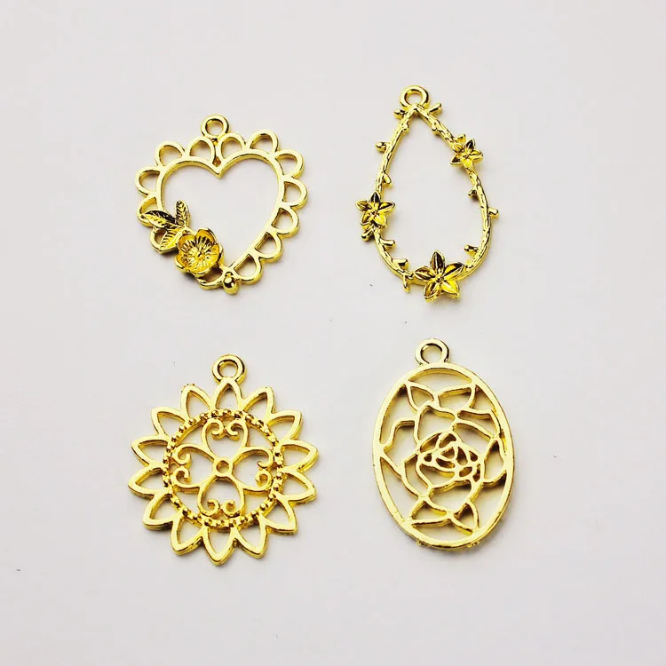 5pcs/lot Flower Water Drop Lace Bezel Frame Pendant Charm Bezel Setting Cabochon Setting UV Resin Charm Necklace Earring Finding
5pcs/lot Flower Water Drop Lace Bezel Frame Pendant Charm Bezel Setting Cabochon Setting UV Resin Charm Necklace Earring Finding
