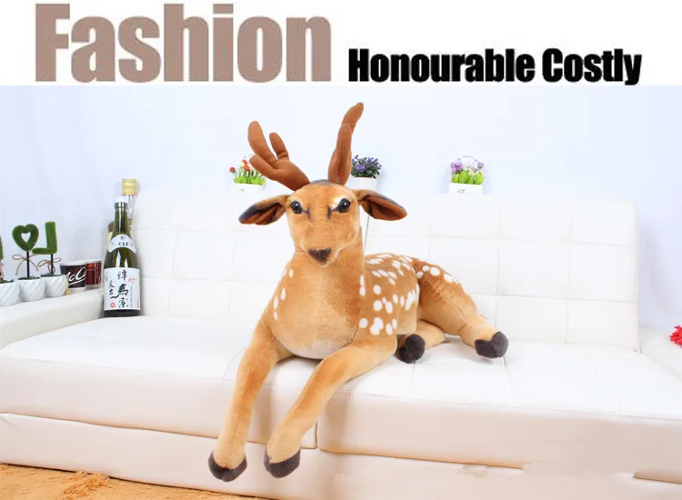 simulation animal large 75cm prone sika deer plush toy throw pillow birthday gift b4894
simulation animal large 75cm prone sika deer plush toy throw pillow birthday gift b4894