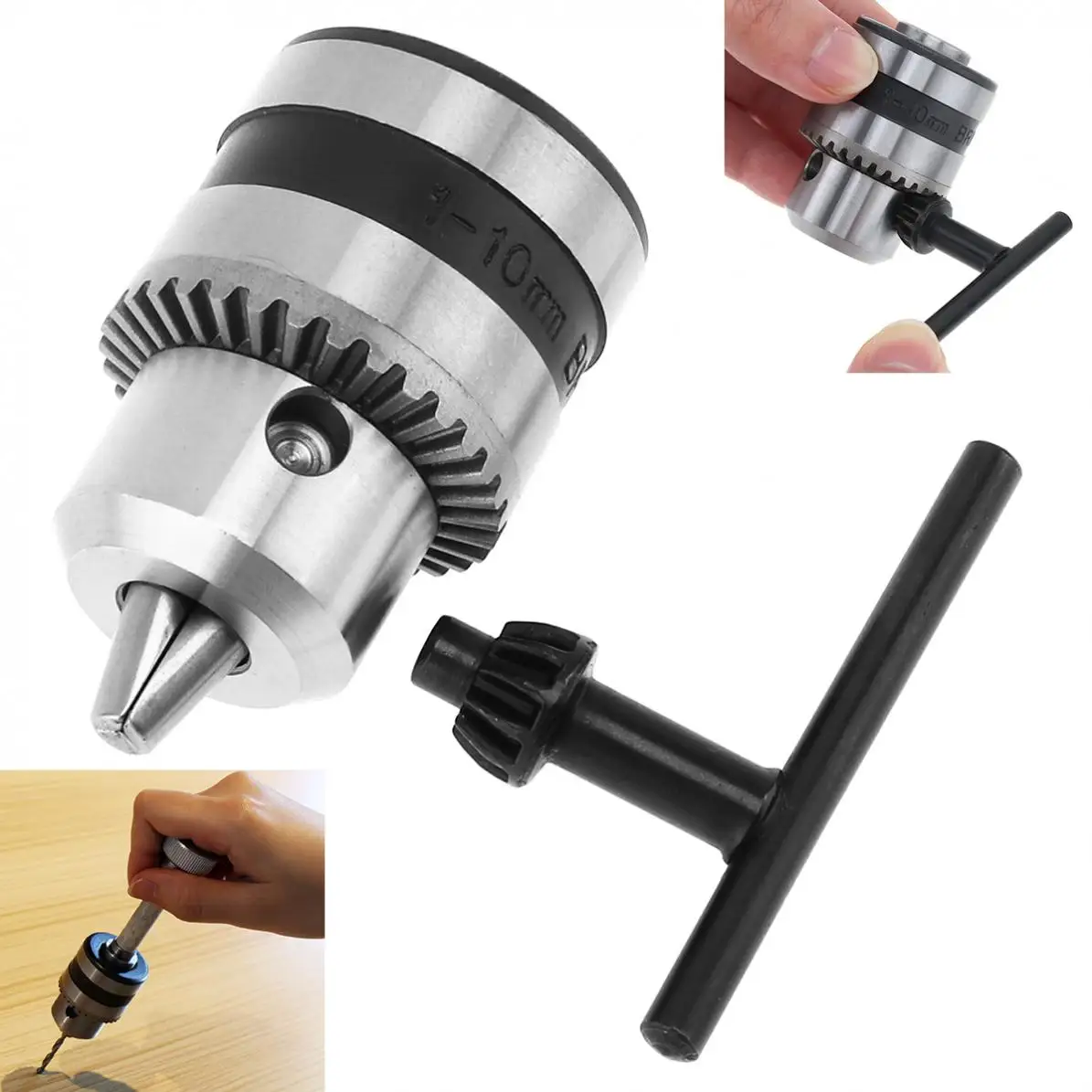 1-10mm Drill Chuck Driver Converter 3/8 Inch 24UNF Hex Shank Connecting Chuck Mini Drill Driver Attachment Of Power Tools
1-10mm Drill Chuck Driver Converter 3/8 Inch 24UNF Hex Shank Connecting Chuck Mini Drill Driver Attachment Of Power Tools