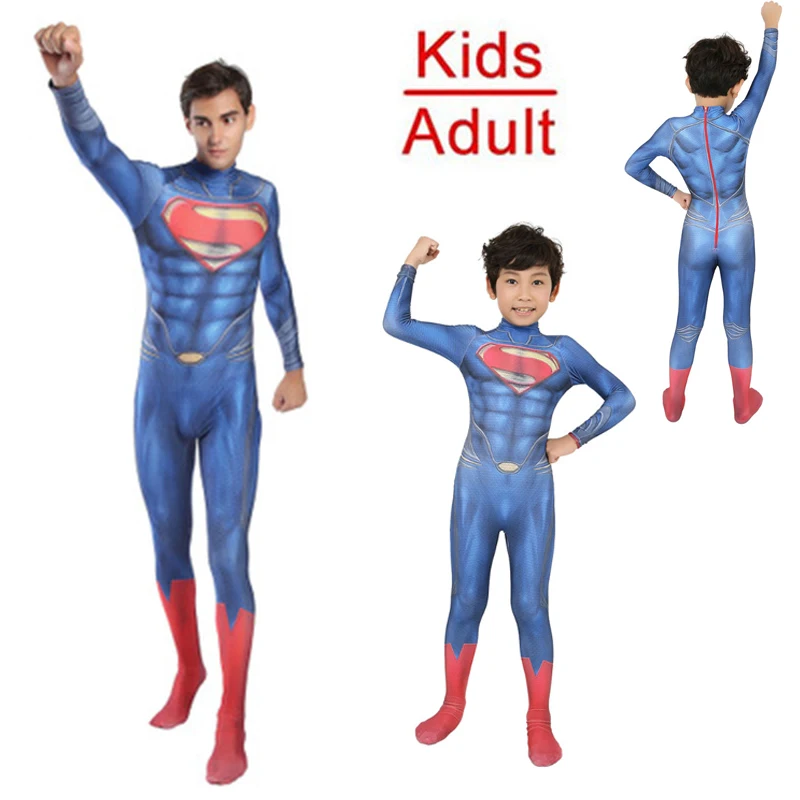 HOT!Adults Kids Superman Cosplay Costume Spandex Bodysuits Jumpsuits Men Kids Superman Super Hero Halloween Costumes Zentai Suit
HOT!Adults Kids Superman Cosplay Costume Spandex Bodysuits Jumpsuits Men Kids Superman Super Hero Halloween Costumes Zentai Suit