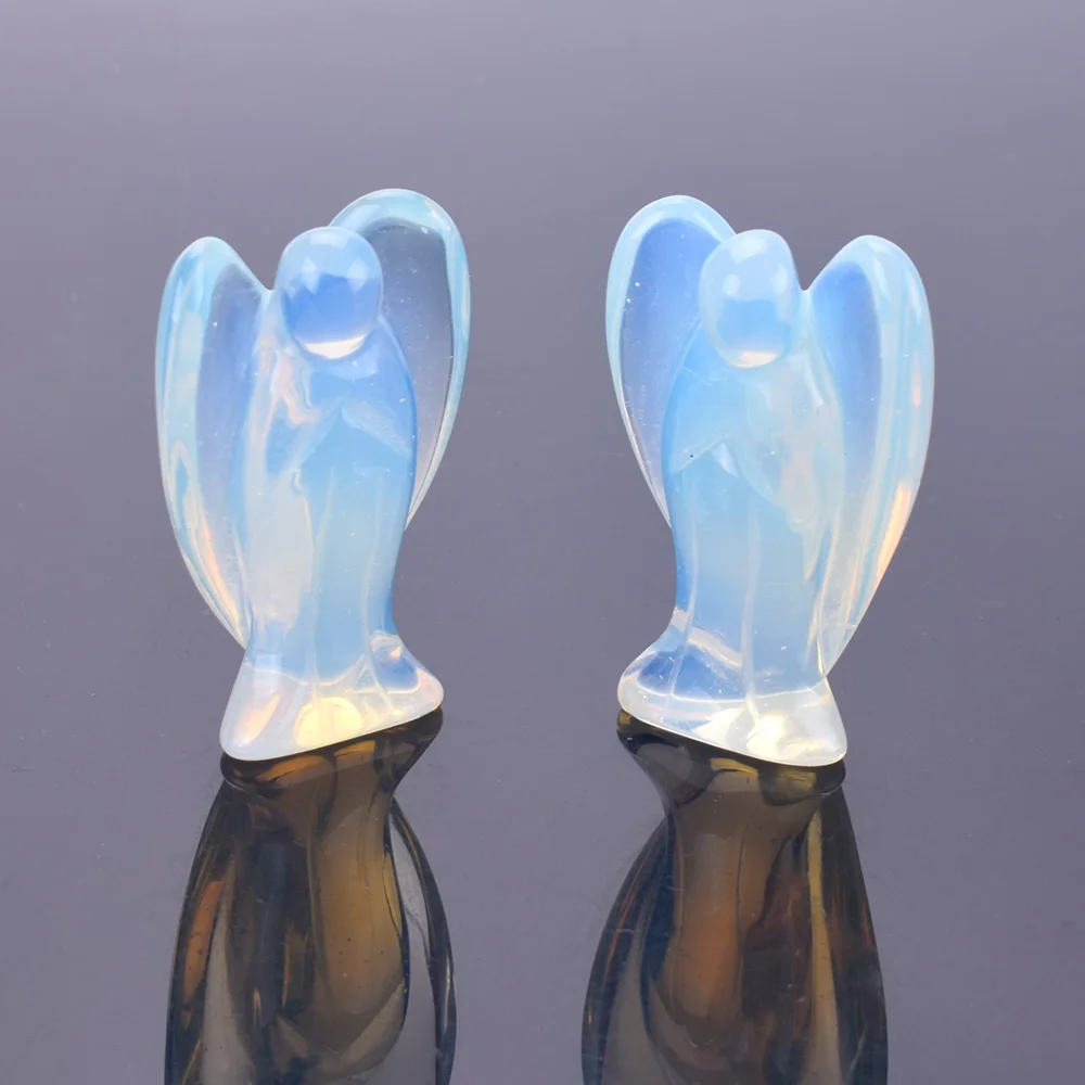 2 Pc 2'' Opalite Quartz Crystal Angel Figurine Hand Carved Gemstone Angel Craft Crystal Healing Stone Birthday Gifts Home Decor
2 Pc 2'' Opalite Quartz Crystal Angel Figurine Hand Carved Gemstone Angel Craft Crystal Healing Stone Birthday Gifts Home Decor