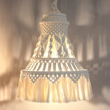 Lampshade Wall tapestry decoration Macrame Bohemia Handcraft Tassel Tapestry Background wall moroccan decor
Lampshade Wall tapestry decoration Macrame Bohemia Handcraft Tassel Tapestry Background wall moroccan decor