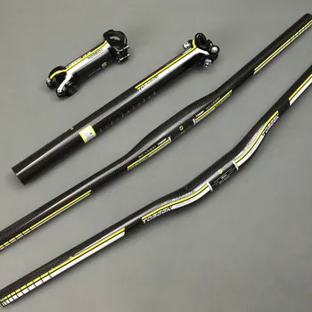 Carbon Bicycle Handlebar Set Flat Riser Handlebar +Stem +Seatpost Ultralight Road Mountain Bike Parts Bicicleta steering-wheel
Carbon Bicycle Handlebar Set Flat Riser Handlebar +Stem +Seatpost Ultralight Road Mountain Bike Parts Bicicleta steering-wheel