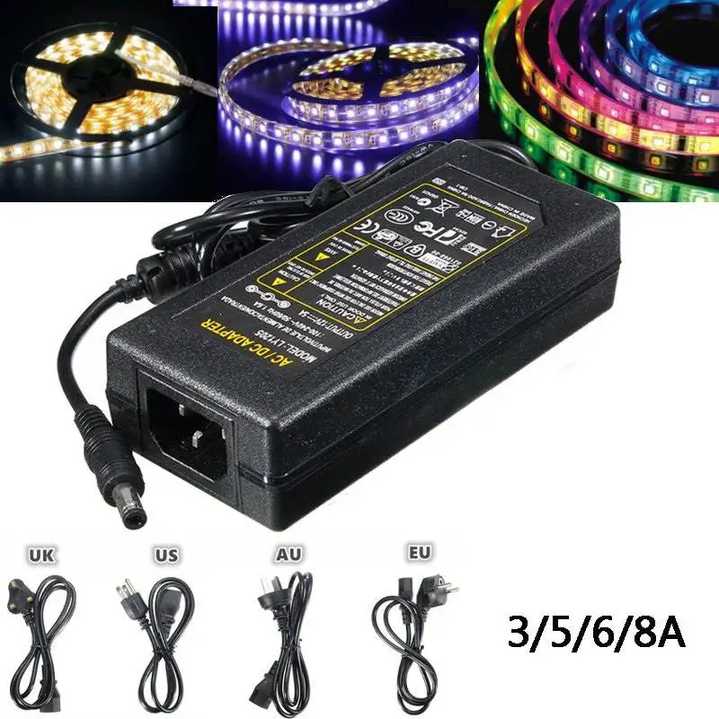 3/5/6/8A AC100-240V To DC12V Power Supply Lighting Transformer 12V Charger Adapter For LED Strip Light US/EU/UK/AU Plug
3/5/6/8A AC100-240V To DC12V Power Supply Lighting Transformer 12V Charger Adapter For LED Strip Light US/EU/UK/AU Plug