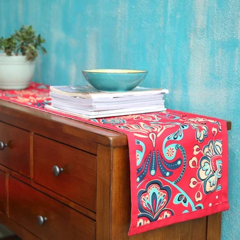100% Cotton Chinese Style Table Runner Original Design Red Flowers Butterflies Printed Table Runners Tablecloth
100% Cotton Chinese Style Table Runner Original Design Red Flowers Butterflies Printed Table Runners Tablecloth
