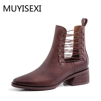 Brand shoes girls ankle boots natural genuine leather 4.5cm thick heels autumn women boots motorcycle boots AF05 MUYISEXI
Brand shoes girls ankle boots natural genuine leather 4.5cm thick heels autumn women boots motorcycle boots AF05 MUYISEXI