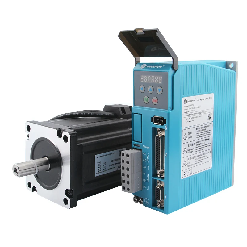 

Leadshine Servo Drive HBS758 + 86HBM80-1000 Stepper Servo Motor with 8M Coding Line 32bit DSP closed-loop Engraver Accessories