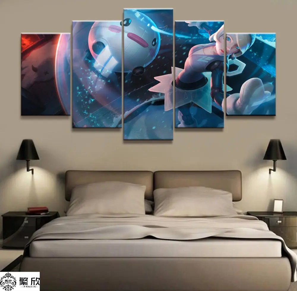 5 Panel LOL League of Legends Orianna Game Canvas Printed Painting For Living Room Wall Art Decor HD Picture Artworks Poster
5 Panel LOL League of Legends Orianna Game Canvas Printed Painting For Living Room Wall Art Decor HD Picture Artworks Poster