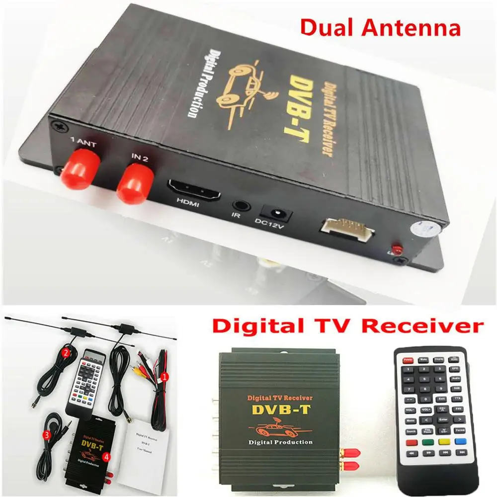 HD DVB-T MPEG4 TV Receiver Box Tuner 4Way Dual Antenna Car Mobile Digital TV Box
HD DVB-T MPEG4 TV Receiver Box Tuner 4Way Dual Antenna Car Mobile Digital TV Box