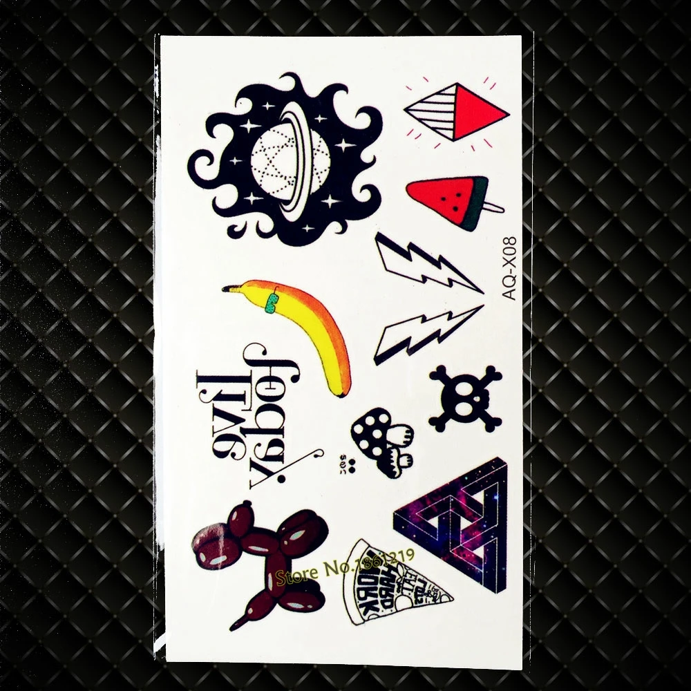 Joyful Temporary Tattoo Sticker For Kids Toy Banana Ice Cream Fake Flash Tattoo Children Body Arm Painting Health Tattoo Sticker
Joyful Temporary Tattoo Sticker For Kids Toy Banana Ice Cream Fake Flash Tattoo Children Body Arm Painting Health Tattoo Sticker
