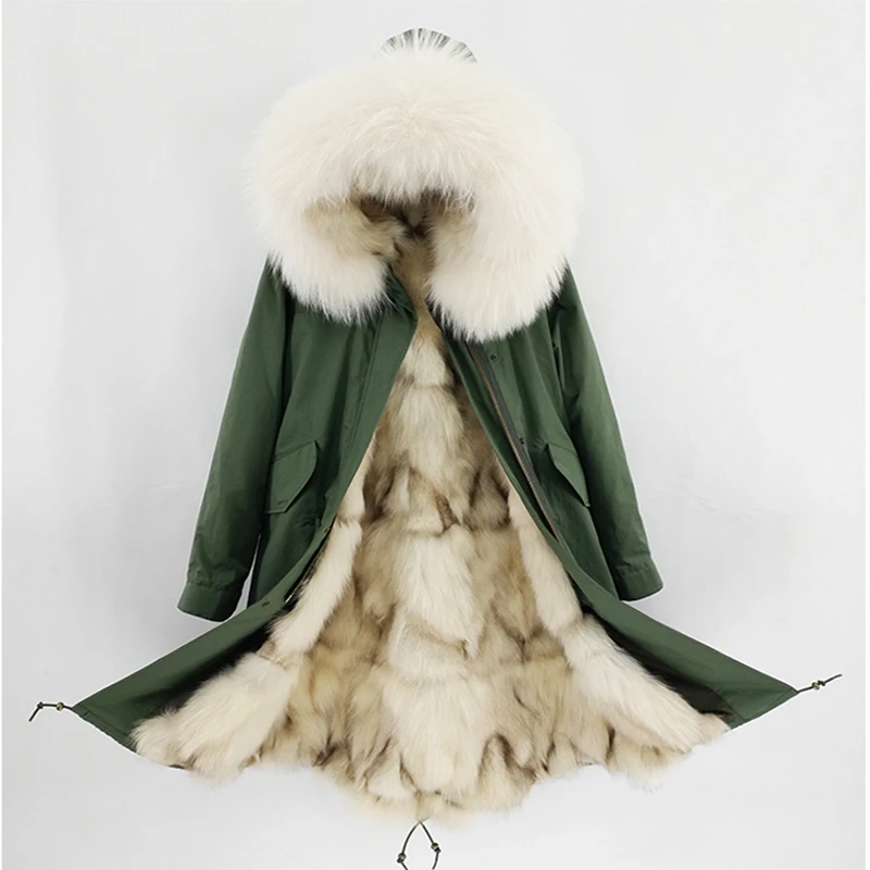 2019 New Real Fox Fur Coat Women's Parka X-Long Jacket Warm Overcoat With Big Raccoon Fur Collar New Collection of Designer
2019 New Real Fox Fur Coat Women's Parka X-Long Jacket Warm Overcoat With Big Raccoon Fur Collar New Collection of Designer