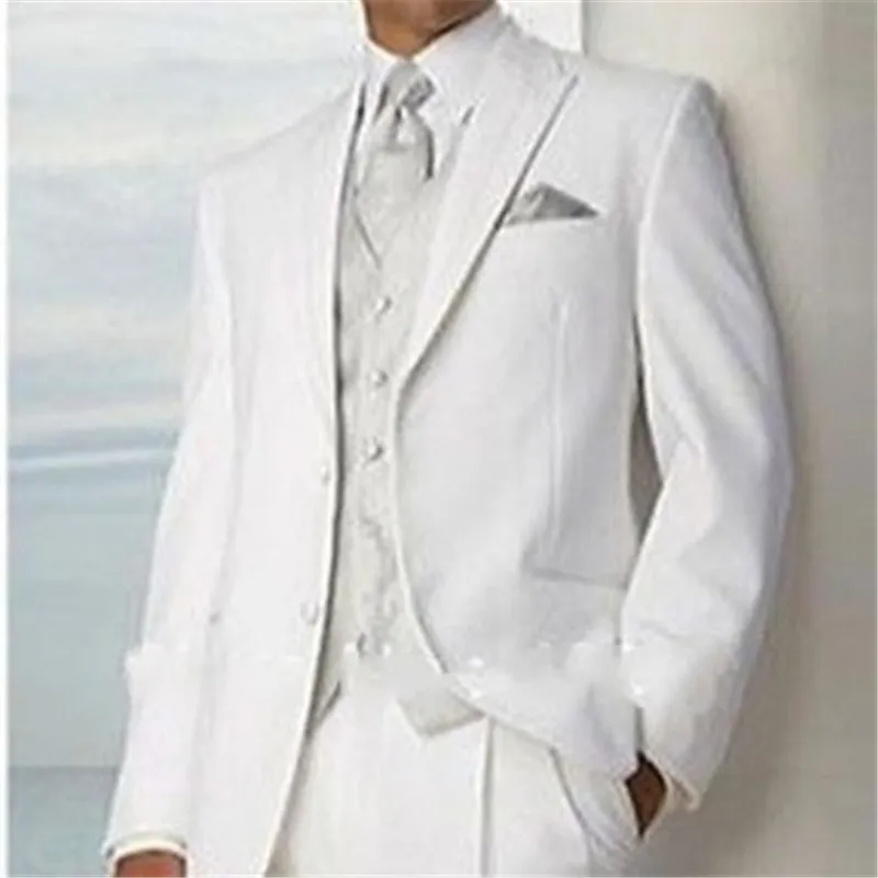 Costume Homme White 3Pieces(Jacket+Pant+Vest+Tie) For Wedding Men Suit Groom Prom Terno Masculino Trajes De Hombre Blazer 98
Costume Homme White 3Pieces(Jacket+Pant+Vest+Tie) For Wedding Men Suit Groom Prom Terno Masculino Trajes De Hombre Blazer 98