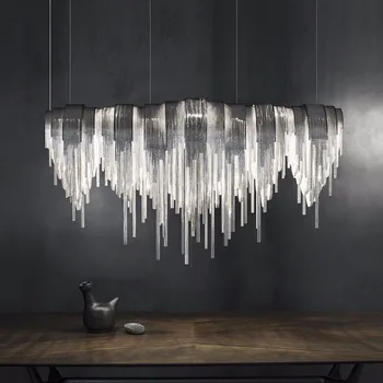 Retro Loft Italy Tassel Aluminium Chain Chandelier Lighting Modern luxury chain Hanging light for project, villa 110V/220V Suspension Dinning Room LED Light Fixture Home Indoor
Retro Loft Italy Tassel Aluminium Chain Chandelier Lighting Modern luxury chain Hanging light for project, villa 110V/220V Suspension Dinning Room LED Light Fixture Home Indoor