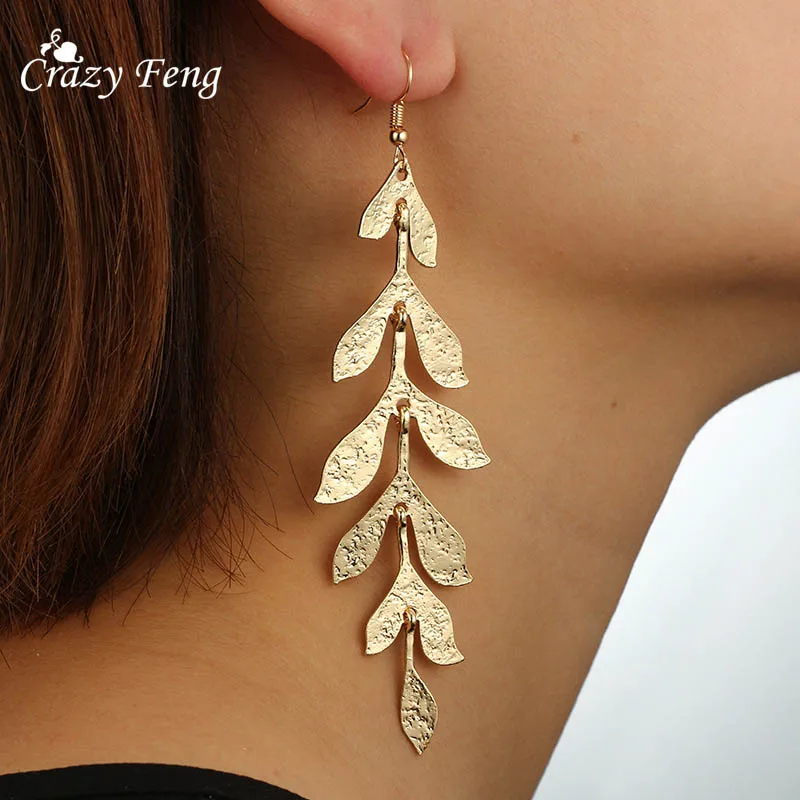 2018 Punk Leaf Geometric Metal Long Dangle Earrings for Women Bohemia Big Exaggerated Fashion Jewelry Female Statement Earrings
2018 Punk Leaf Geometric Metal Long Dangle Earrings for Women Bohemia Big Exaggerated Fashion Jewelry Female Statement Earrings