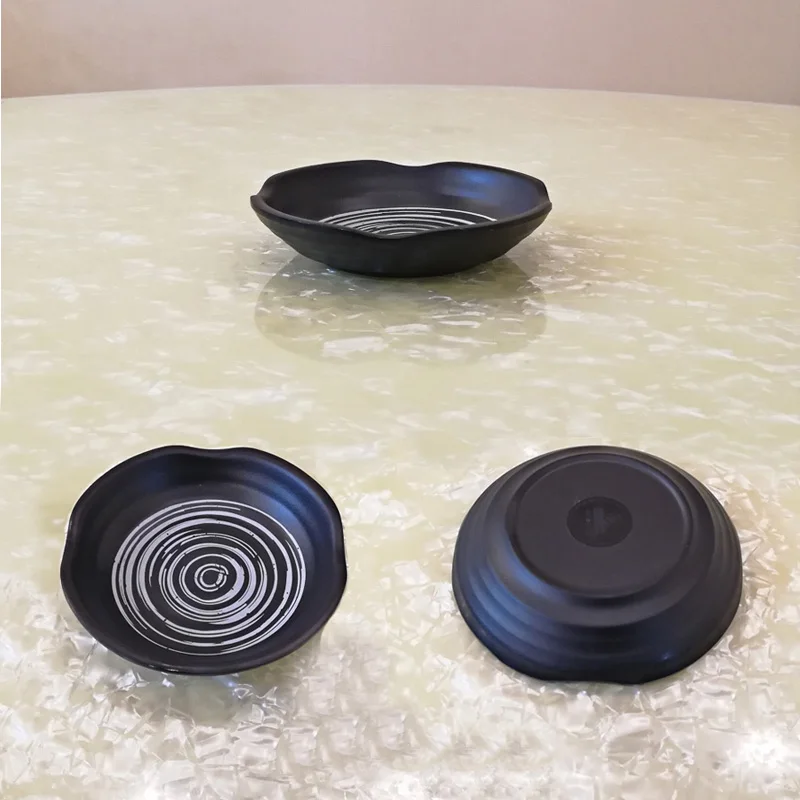 Black Frosted Imitation Porcelain Dinnerware Soup Spoon Small Bowl Taste Dish Cafeteria A5 Melamine Tableware Dinner Plate Black Frosted Imitation Porcelain Dinnerware Soup Spoon Small Bowl Taste Dish Cafeteria A5 Melamine Tableware Dinner Plate