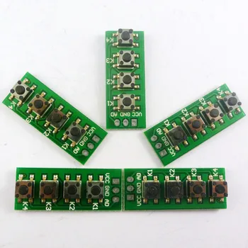 

5pcs with UNO R3 DUE sketch ! AD Keypad 1 AD port controll 4 buttons matrix keyboard Development Module for Arduino ADC