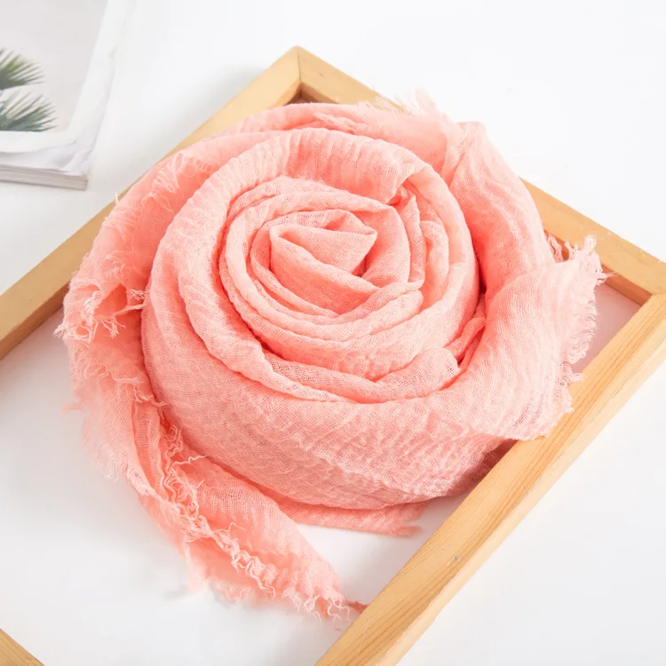 Japanese Cotton and Hemp Scarf with Full-coloured Crumpled Short-bearded Muslim Scarf
Japanese Cotton and Hemp Scarf with Full-coloured Crumpled Short-bearded Muslim Scarf