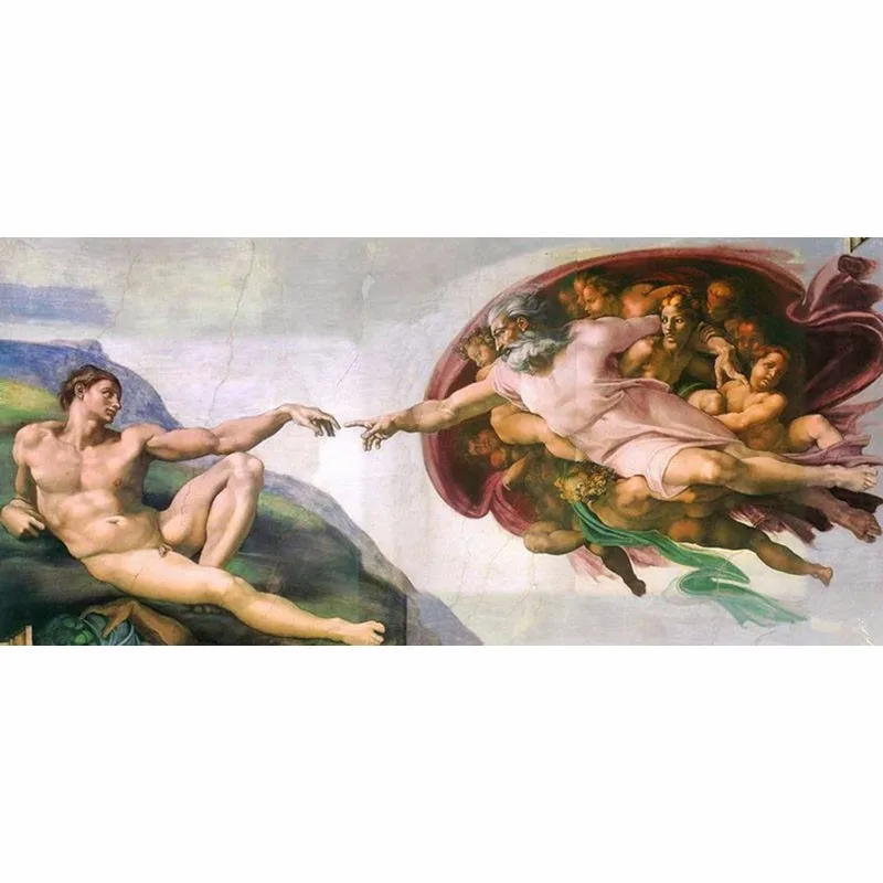 Фото Высокое качество ручная роспись Масляные картины создание Адама микеланжело