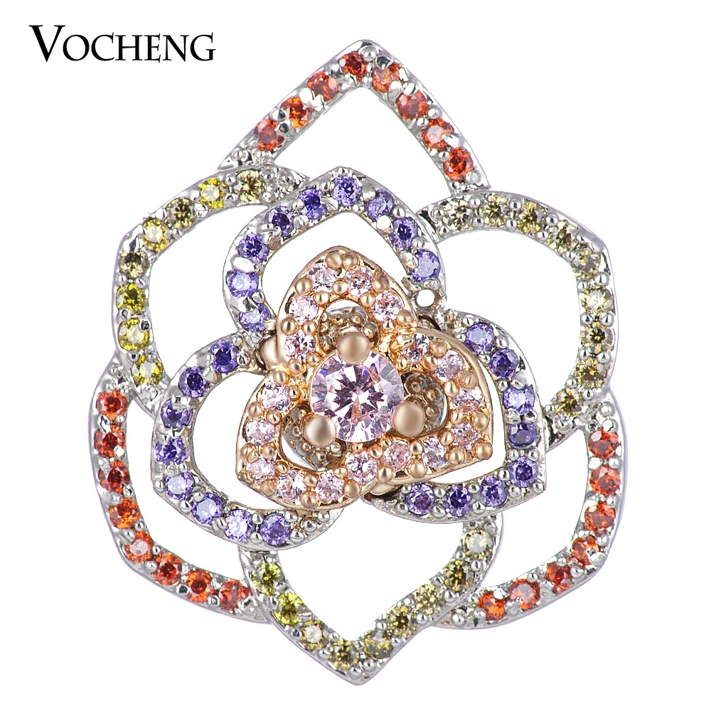 Vocheng Ginger Snap Jewelry Flower Luxury Filled CZ Stone 4 Colors 18mm Brass Material Shining Charms Vn-1397
Vocheng Ginger Snap Jewelry Flower Luxury Filled CZ Stone 4 Colors 18mm Brass Material Shining Charms Vn-1397