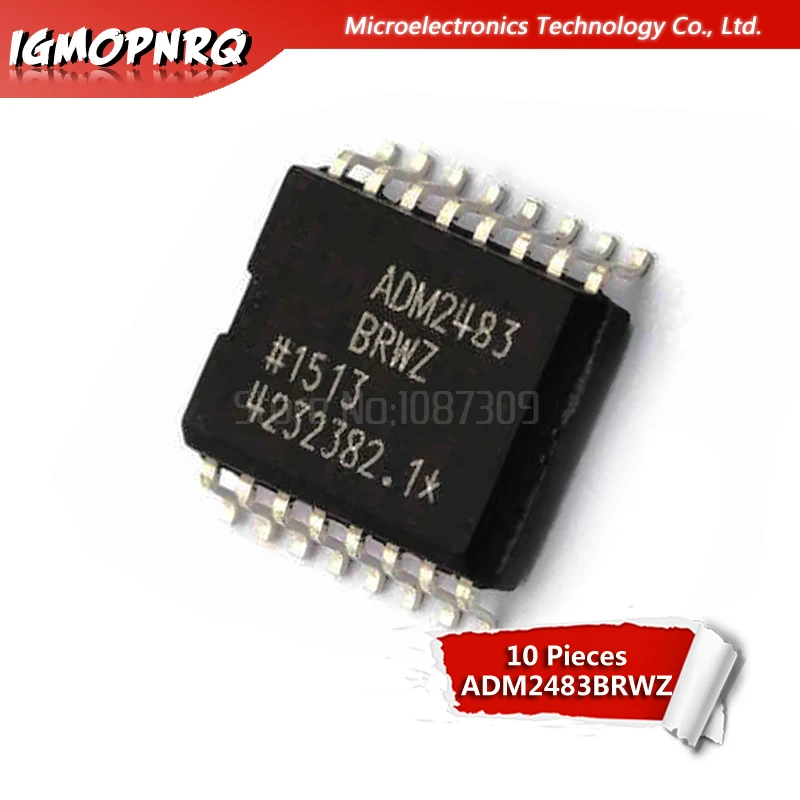 10 шт., приемопередатчик ADM2483BRWZ ADM2483 SOP-16 ADM2483B 2483BRWZ, полудуплексный, изолированный iCoupler
10 шт., приемопередатчик ADM2483BRWZ ADM2483 SOP-16 ADM2483B 2483BRWZ, полудуплексный, изолированный iCoupler