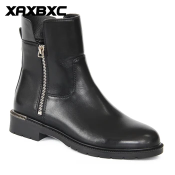 XAXBXC 2018 Retro British Winter Black Motorcycle Boot Zip Low Heel Short Ankle Boots Warm Women Boots Handmade Casual Shoes
XAXBXC 2018 Retro British Winter Black Motorcycle Boot Zip Low Heel Short Ankle Boots Warm Women Boots Handmade Casual Shoes