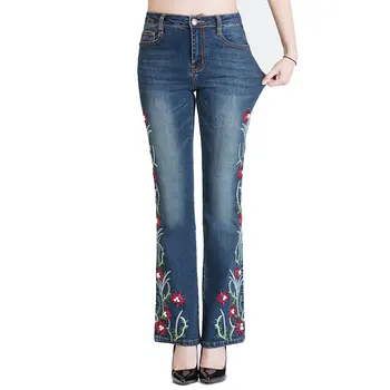 Jeans Women High Waist Blue Manual Embroidered Flares Pants Hand Beads Elasticity Bell Bottom Stretch Slim Denim Ladies Mom Jean
Jeans Women High Waist Blue Manual Embroidered Flares Pants Hand Beads Elasticity Bell Bottom Stretch Slim Denim Ladies Mom Jean