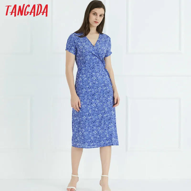 Tangada women flower print wrap dress sexy cross v neck sweet ladies purple dresses sashes dress vestido french style AH31
Tangada women flower print wrap dress sexy cross v neck sweet ladies purple dresses sashes dress vestido french style AH31
