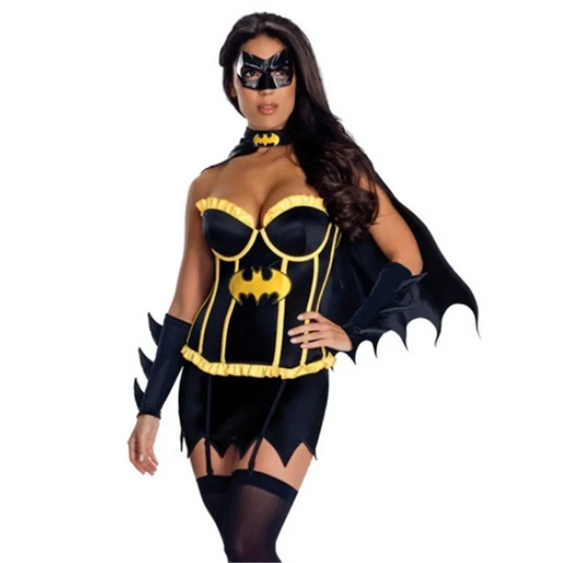 2018 высокое качество batwoman Сексуальная Супер герой костюм Делюкс Batgirl тусовщик