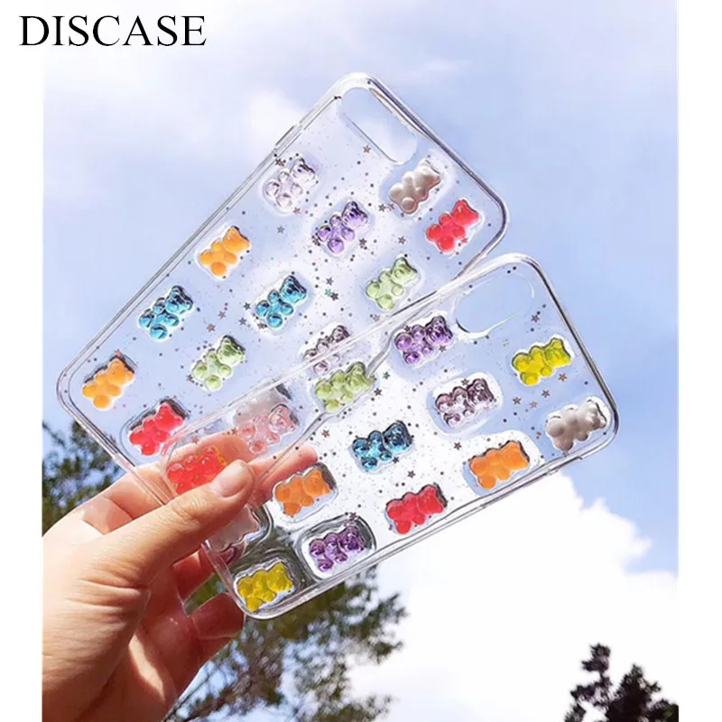 DISCASE Transparent Color Candy Crystal Phone Case For iphone 8 7 6 6s plus X XR XS MAX Cute Animal Drop Glitter Back Case Capa
DISCASE Transparent Color Candy Crystal Phone Case For iphone 8 7 6 6s plus X XR XS MAX Cute Animal Drop Glitter Back Case Capa