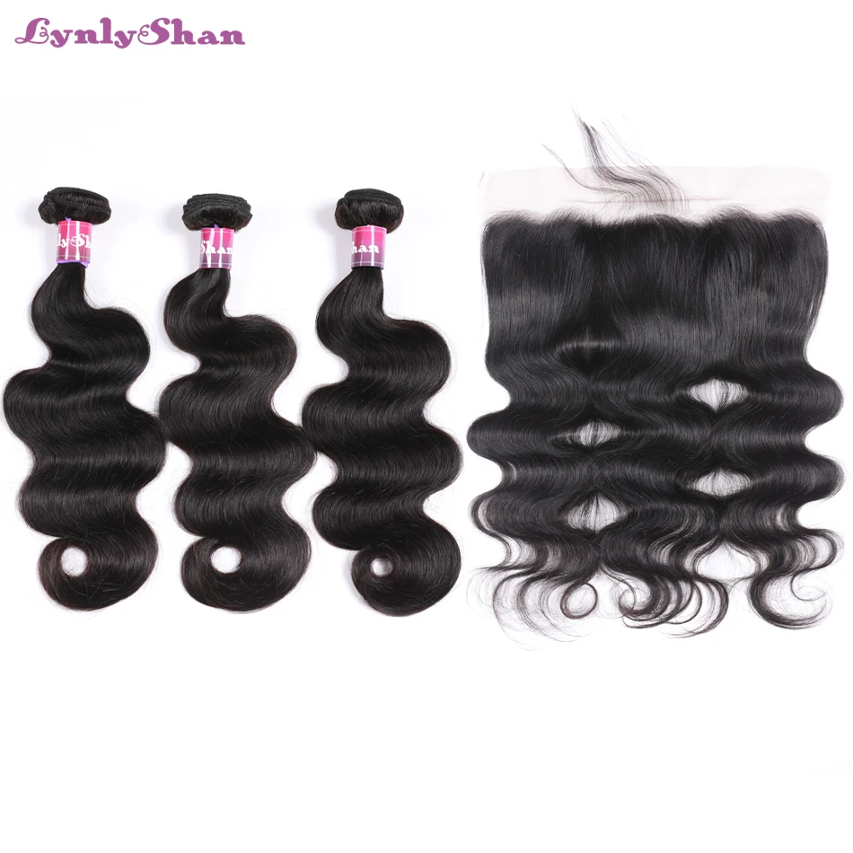 Lynlyshan Hair Indian Body Wave With Closure 3 Bundles Remy Human Hair With 13*4 Free Part Ear to Ear Lace Frontal Natural Black
Lynlyshan Hair Indian Body Wave With Closure 3 Bundles Remy Human Hair With 13*4 Free Part Ear to Ear Lace Frontal Natural Black