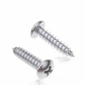 

10Pcs M5 M6 GB/T845 Pan Head Self Tapping Screws 304 Stainless Steel Phillips Drive Sheet Metal Screws Length 6 8 10 12 16-60mm