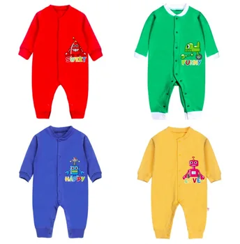 Happy Robots Spring Autumn 100% Cotton Animals Bear Baby Boys Girls Babies Infant Rompers Costume Jumpsuits Babe Clothing SA2117
Happy Robots Spring Autumn 100% Cotton Animals Bear Baby Boys Girls Babies Infant Rompers Costume Jumpsuits Babe Clothing SA2117