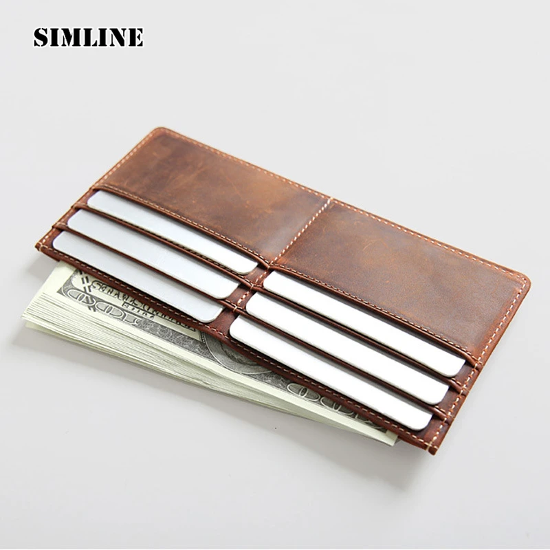 New Vintage Genuine Leather Wallet Men Crazy Horse Cowhide Women Long Slim Wallets Purse Card Holder Zipper Coin Pocket Carteira
New Vintage Genuine Leather Wallet Men Crazy Horse Cowhide Women Long Slim Wallets Purse Card Holder Zipper Coin Pocket Carteira