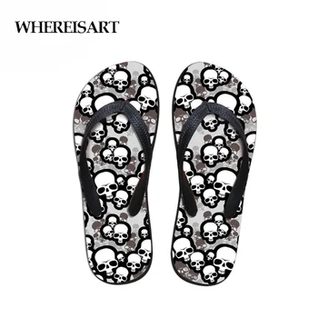 WHEREISART Casual Men Summer Beach Flip Flops Cool Skull Designer Flat Slipper Fashion Men Rubber Sole Summer Beach Sandals
WHEREISART Casual Men Summer Beach Flip Flops Cool Skull Designer Flat Slipper Fashion Men Rubber Sole Summer Beach Sandals