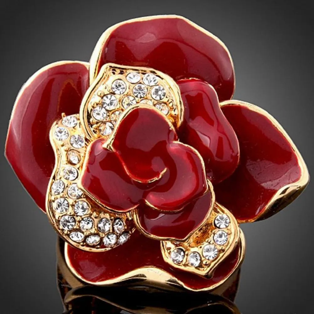 Luxurious 2016 New Rushed Exaggerated Big Floral Statement Rings Epoxy Jewelry Red Flower Ring for Women Fashion
Luxurious 2016 New Rushed Exaggerated Big Floral Statement Rings Epoxy Jewelry Red Flower Ring for Women Fashion