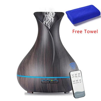 550ML Essential Oil Aroma Diffuser With Remote Control Wood Grain 7 Color LED Lamp For Home Office Ultrasonic Air Humidifier
550ML Essential Oil Aroma Diffuser With Remote Control Wood Grain 7 Color LED Lamp For Home Office Ultrasonic Air Humidifier