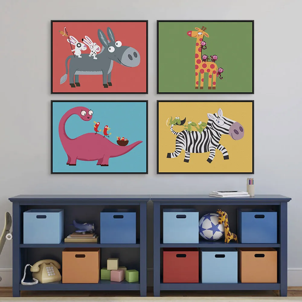 Funny Animal Zebra Dinosaur Giraffe Art Print Poster Kawaii Wall Picture Canvas Painting No Framed Kids Room Home Decor
Funny Animal Zebra Dinosaur Giraffe Art Print Poster Kawaii Wall Picture Canvas Painting No Framed Kids Room Home Decor