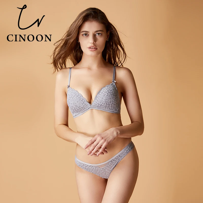 CINOON Sexy lace push bra set cotton brassiere 3/4 cup lingerie Comfortable underwear solid color bralette for women
CINOON Sexy lace push bra set cotton brassiere 3/4 cup lingerie Comfortable underwear solid color bralette for women