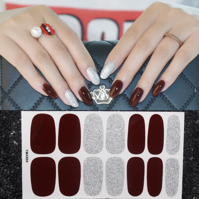 NEW 14 Tips Pure Color Series Nail Polish Stickers Full Cover Self Adhesive Stickers Glitter Nail Art Wraps Solid Color Manicure
NEW 14 Tips Pure Color Series Nail Polish Stickers Full Cover Self Adhesive Stickers Glitter Nail Art Wraps Solid Color Manicure