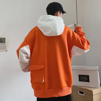 2019 Autumn And Winter New Youth Popular Hit Color Hoodie Stitching Loose Fashion Casual Pullover White Black / Orange M-3XL
2019 Autumn And Winter New Youth Popular Hit Color Hoodie Stitching Loose Fashion Casual Pullover White Black / Orange M-3XL
